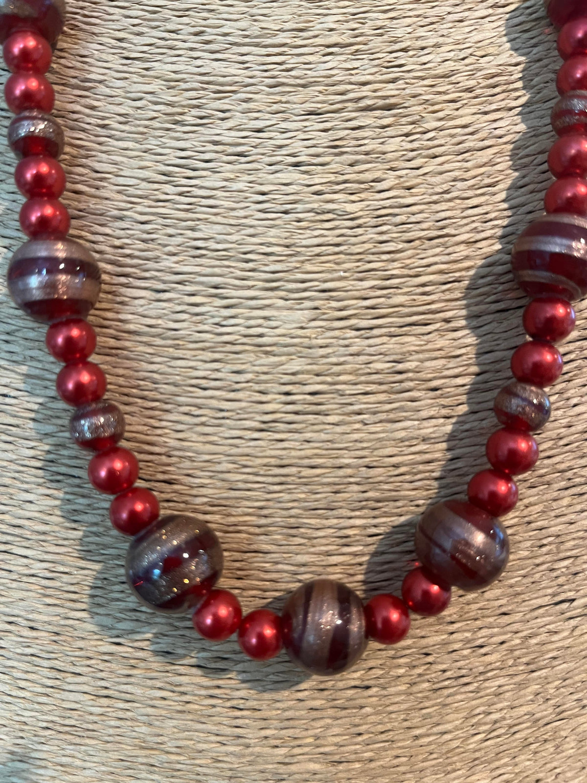The Red Velvet Necklace & Earring Set