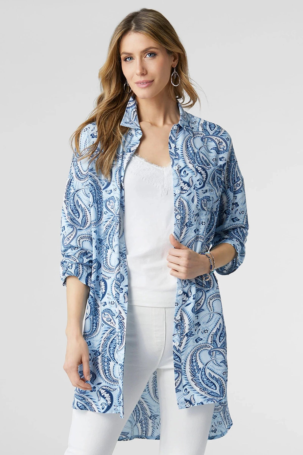 The Dominique Printed Shirt/Kimono