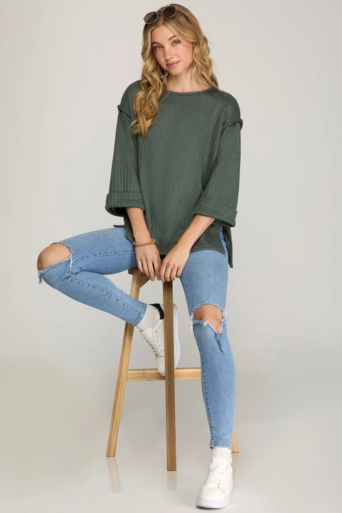 Get Up and Go Knit Top