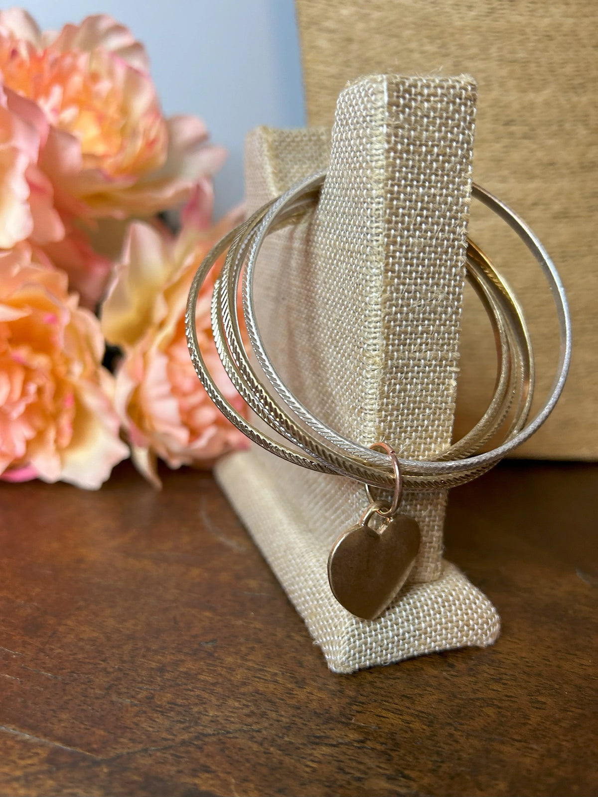 My Heart Surrounds You Bangle Bracelet Set