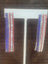 Red, White & Blue Streamers Rhinestone Earrings