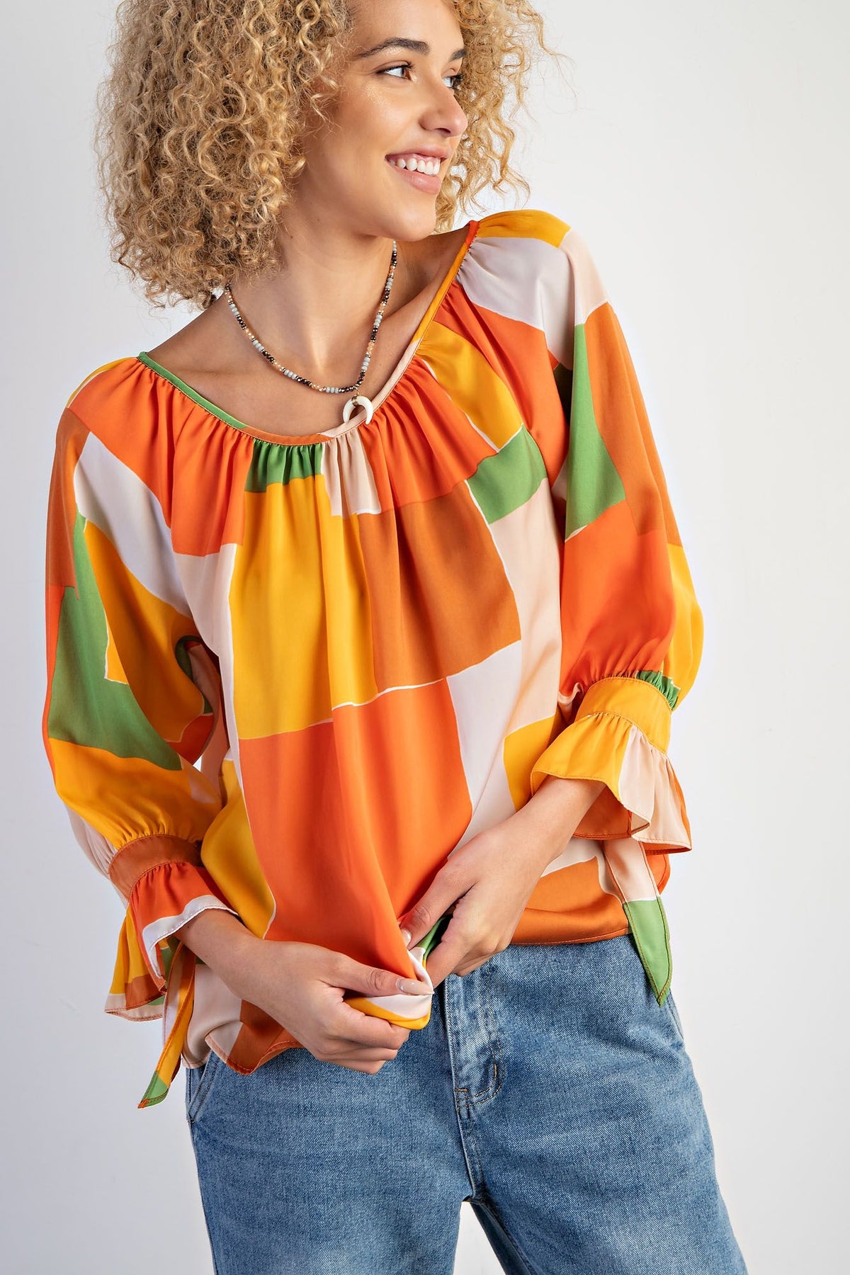 The Mirabelle Satin Blouse - Plus Sizes