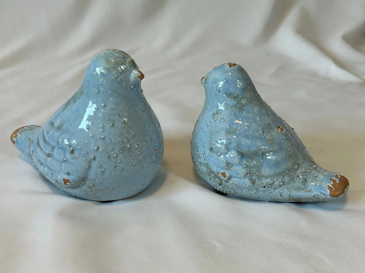 Terracotta Blue Birds - Assorted Sizes