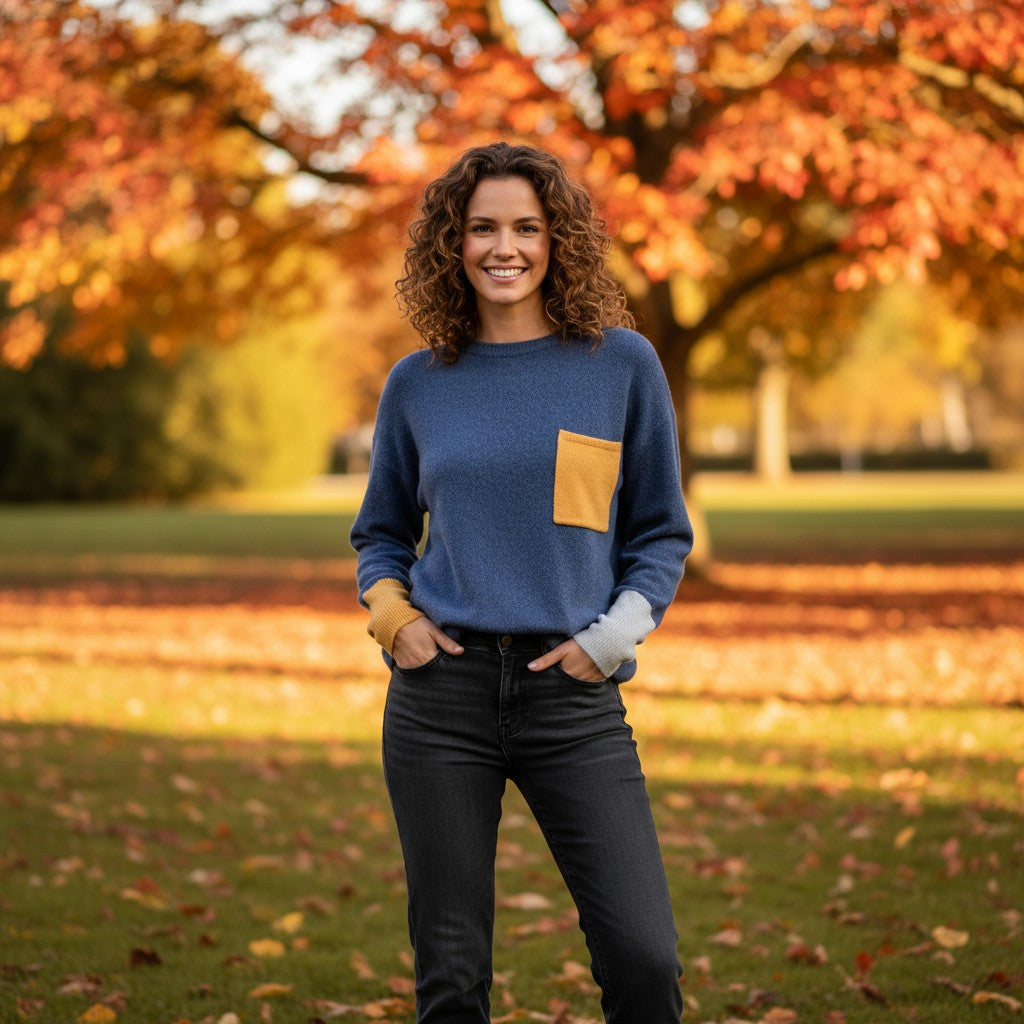 The Washed Denim Sweater