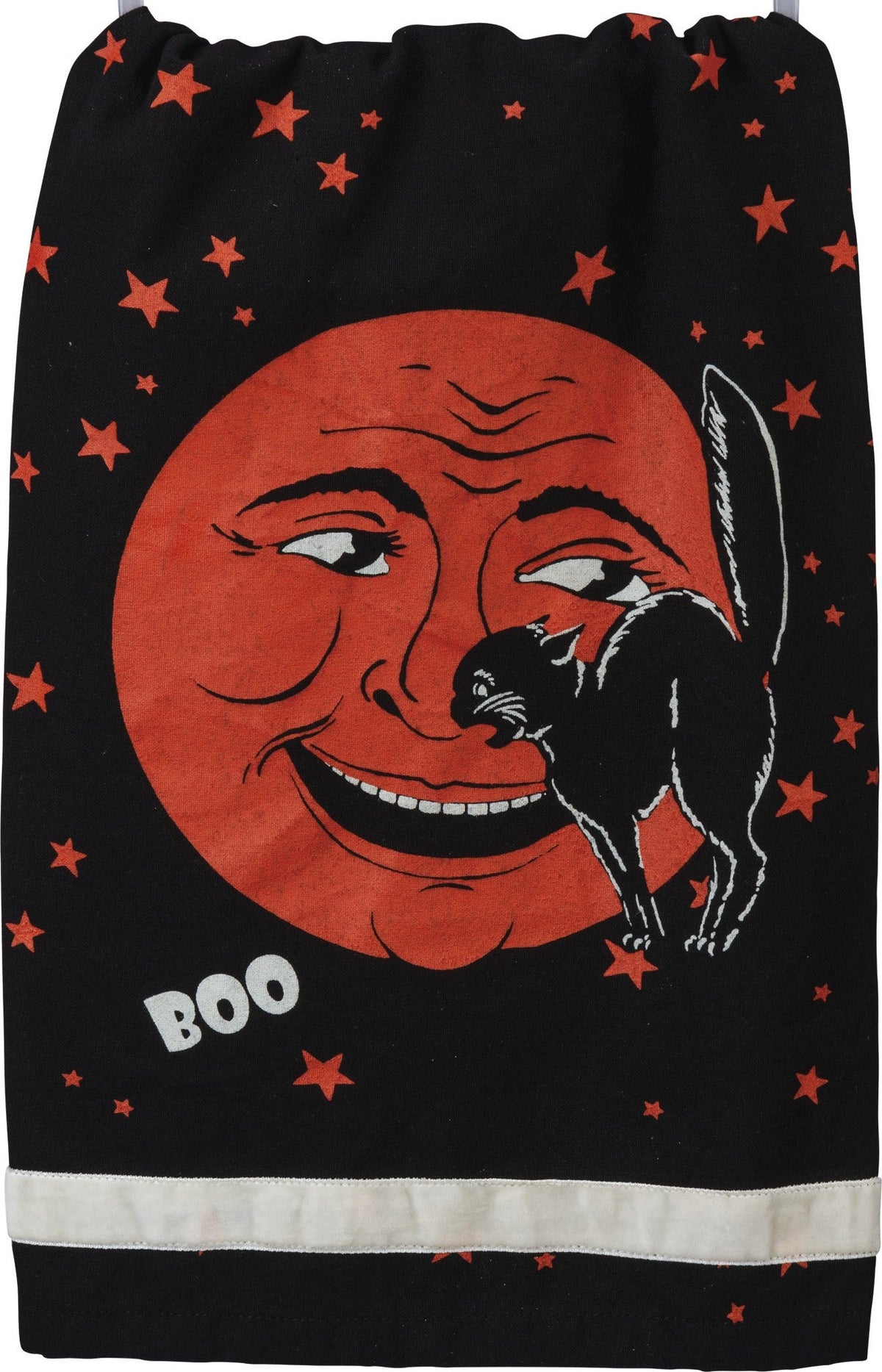 Vintage Moon & Black Cat Kitchen Towel