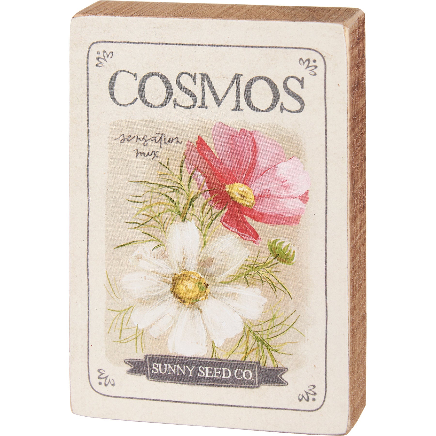 Flower Garden Seed Packet Wood Block Set