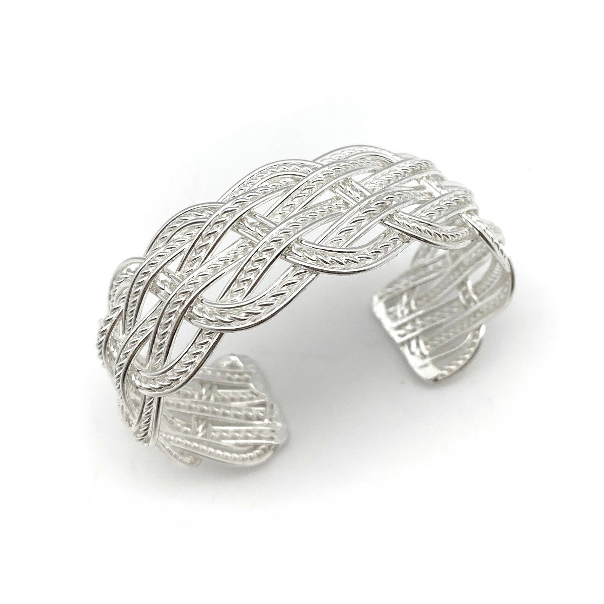 Silver Weave Cuff Bracelet