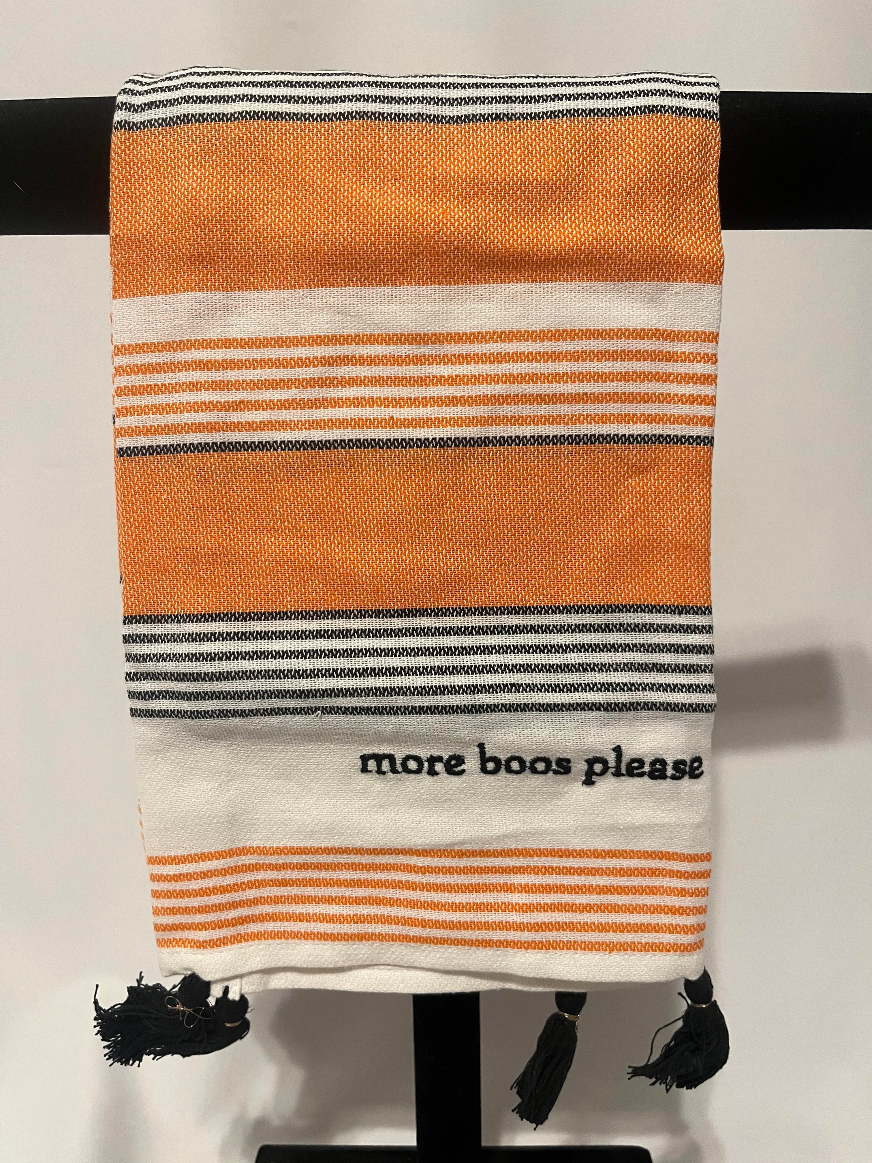 More Boos Please Tassel Kitchen Towel