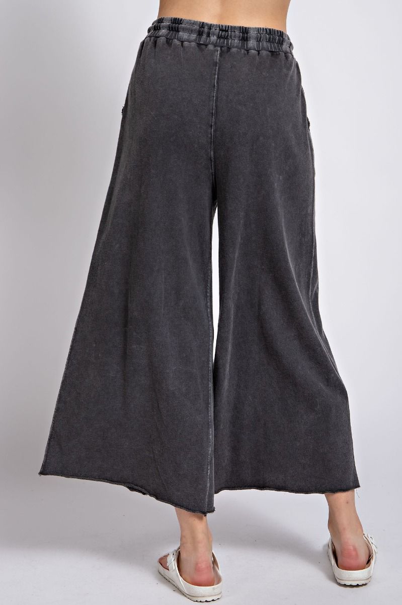 The Winnie Mineral Washed Terry Knit Wide Sweatpants - Plus Size