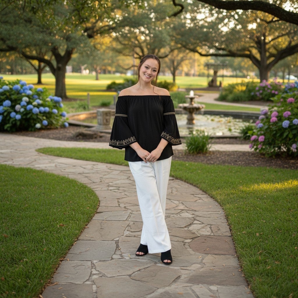 Off The Shoulder Boho Flair Top